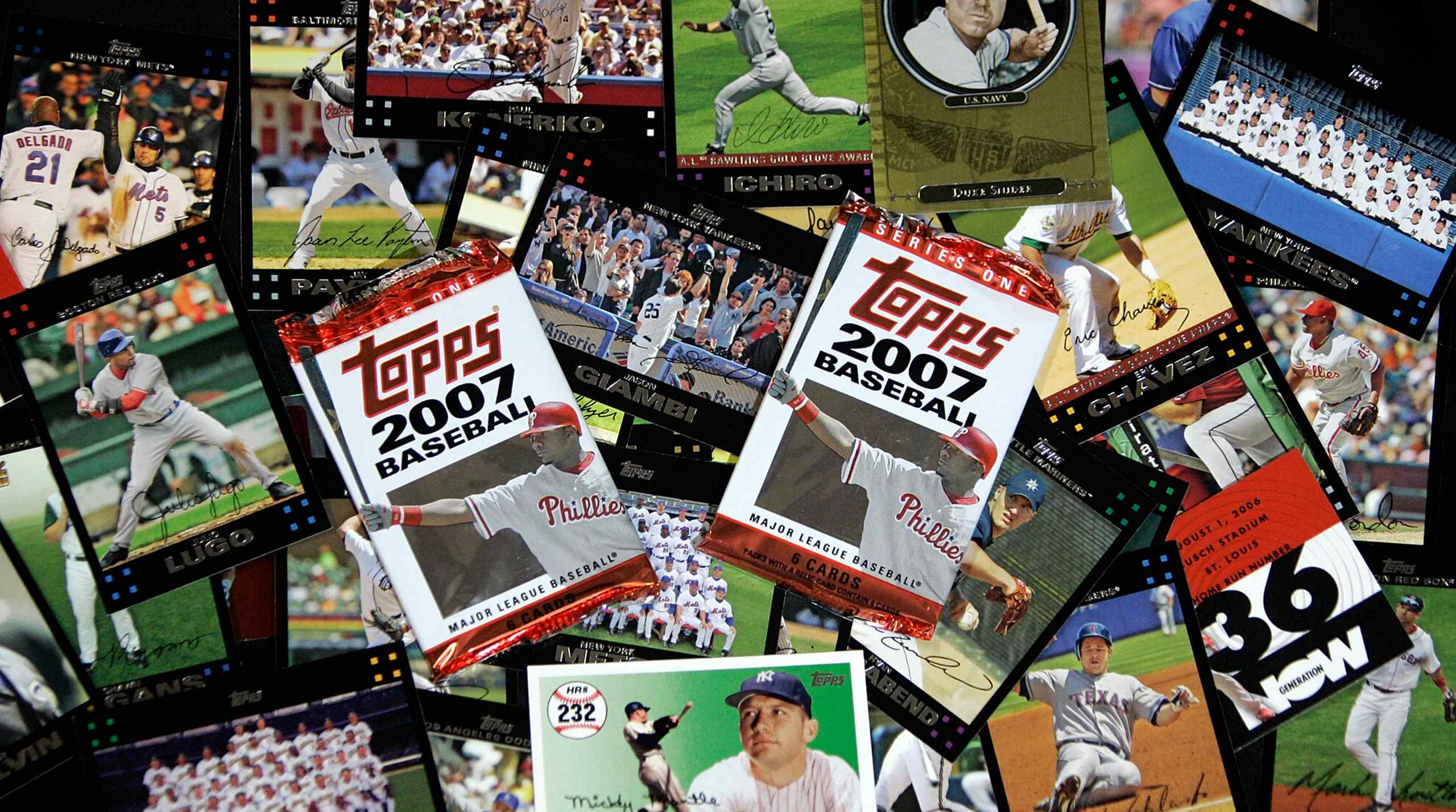 A huge collection of Topps baseball cards
